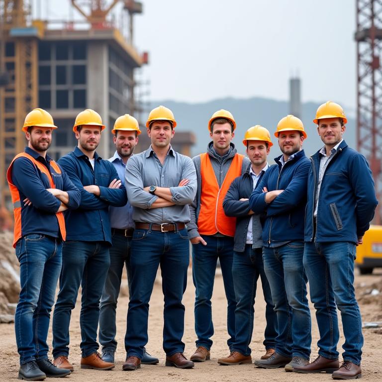 Équipe LierreForge Construction sur chantier à Lyon